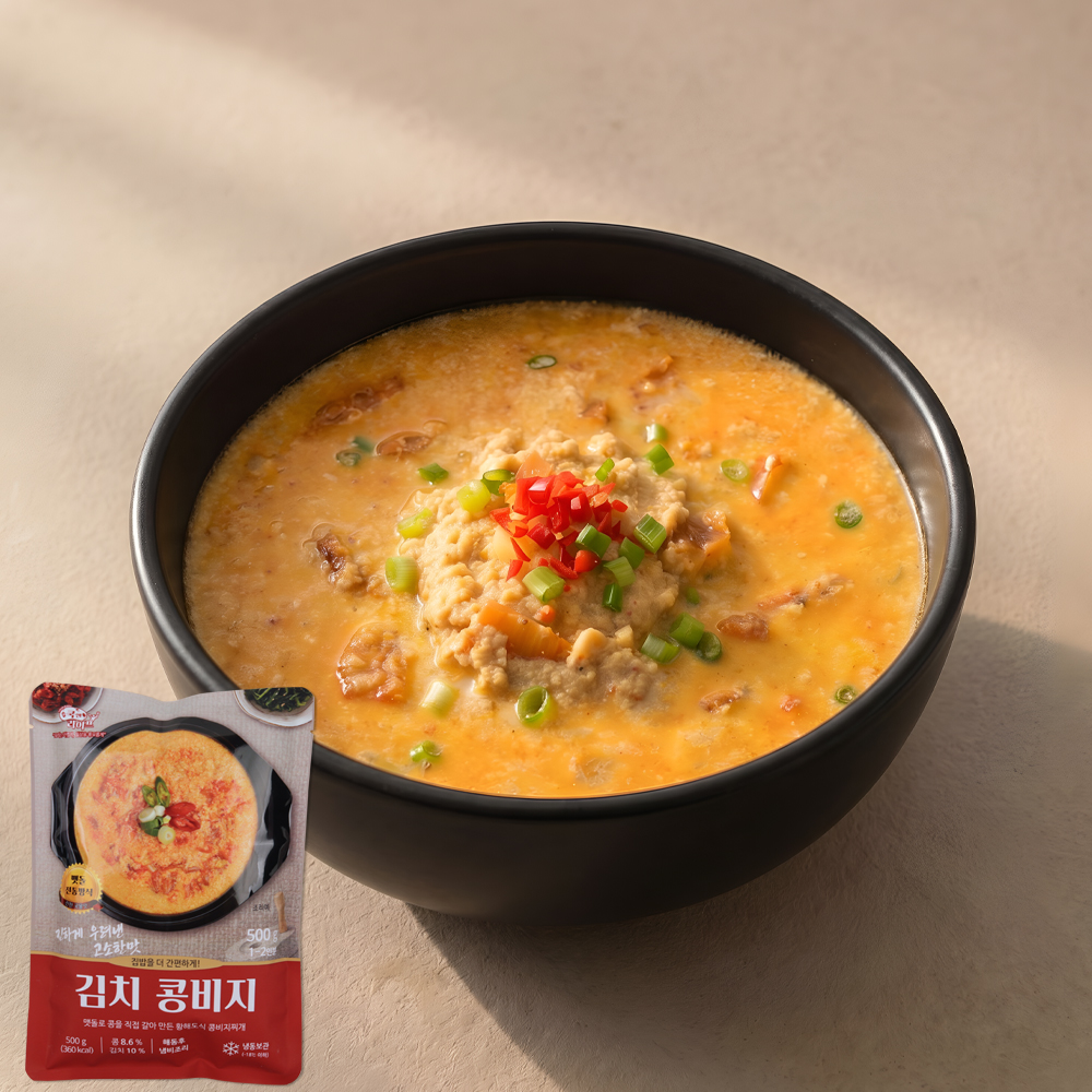 쿡앤라이프 김치콩비지찌개 500g 황해도식 3개 - 상품 이미지
