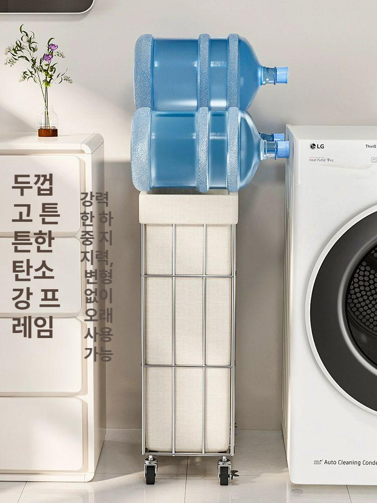 스퀘어 빨래바구니 대형 세탁 수납함 욕실 팝업 침실 카트 런드리 보관 라운드 - 상세 이미지 2