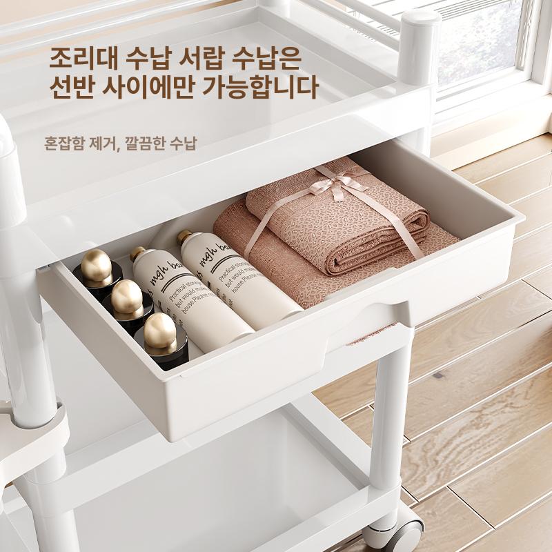 수납 미용트롤리 선반 카트 서랍 미용실 피부샵 바퀴달린 미용기기 다용도 뷰티샵 - 상세 이미지 5