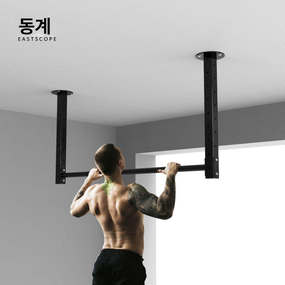 천장 벽면 턱걸이봉 고정식 풀업바 집중력 운동기구 철강 크로스핏 헬스 근력 트레이닝 - 상세 이미지 2