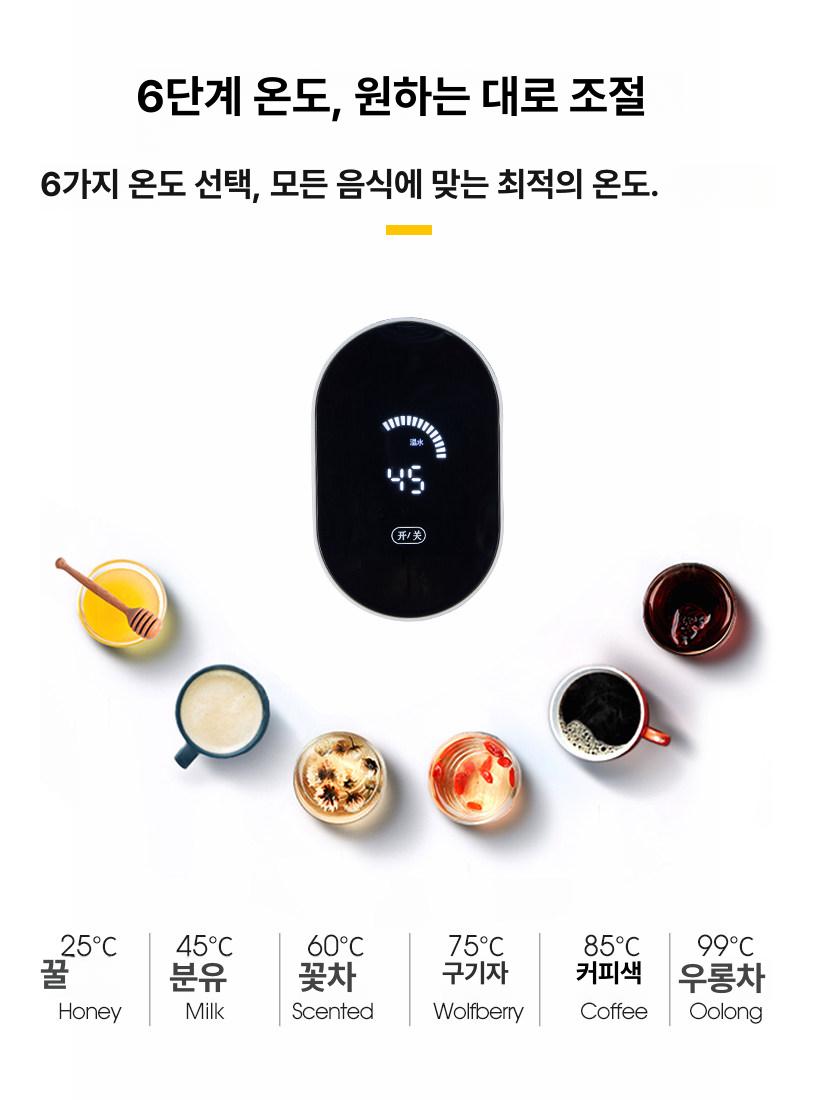 생수 캠핑용 미니온수기 끓이는 전기포트 순간온수기 가정용 여행용온수기 온도조절 - 상세 이미지 3