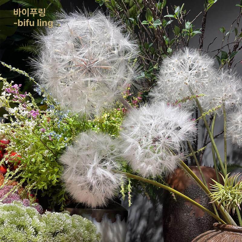 민들레 조화 플라워 소재 꽃다발 인테리어소품 꽃장식 인조 데코 장식용 거실 가짜 - 상세 이미지 3
