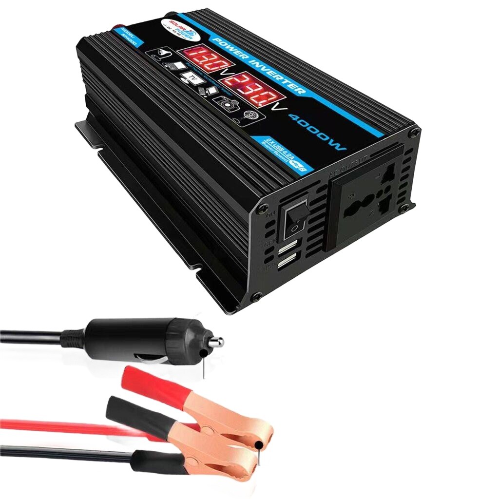 4000w 파워인버터 배터리 충전 전압 변환기 사인파 차량용인버터 캠핑용 소켓 - 상품 이미지
