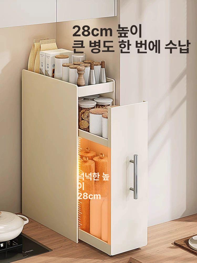 홈카페장 주방미니수납장 팬트리장 틈새수납장 보관 틈새공간 캐비닛 - 상세 이미지 3