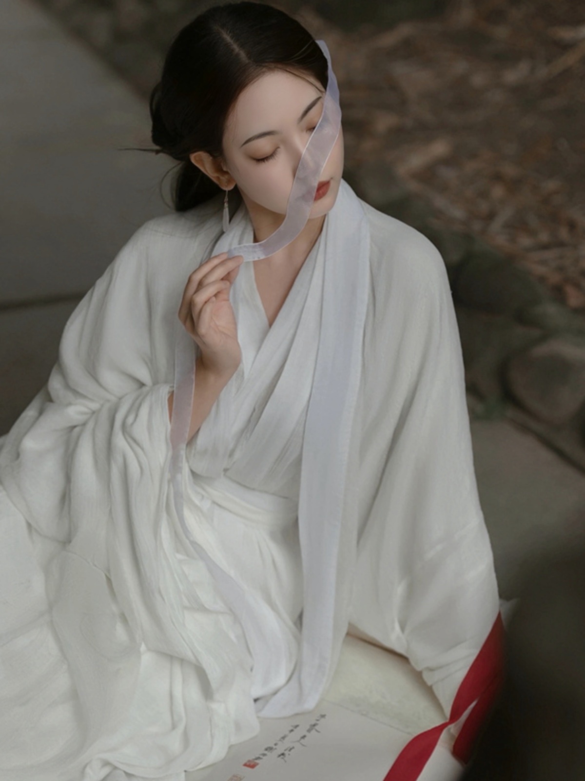 처녀귀신 소복 의상 세트 성인 할로윈 파티 분장 복장 코스튬 귀신옷 - 상세 이미지 2