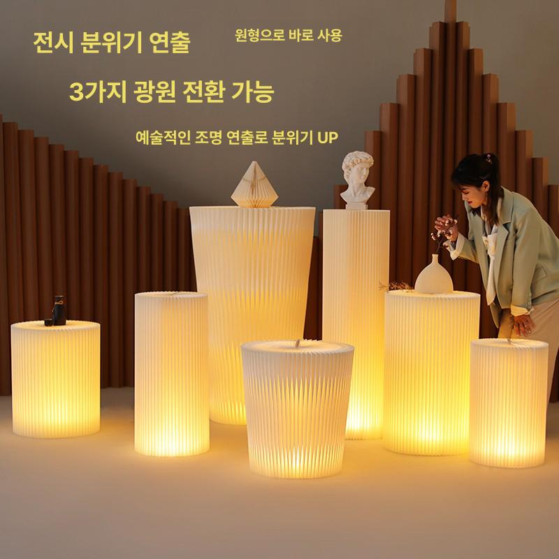펼침식 종이선반 아코디언랙 높이조절 전시대 디스플레이 선반 접는식 장식 거치대 - 상세 이미지 2