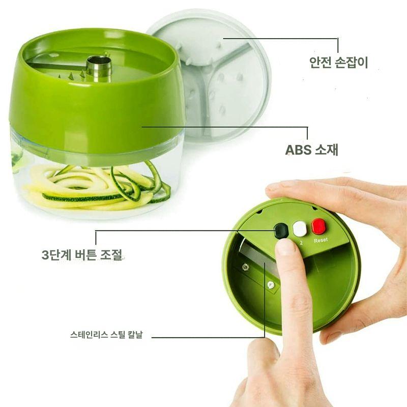 회전 오이채칼 채소 주방 애호박 양배추 채썰기 멀티 양파 다기능 슬라이스 무채 - 상세 이미지 2