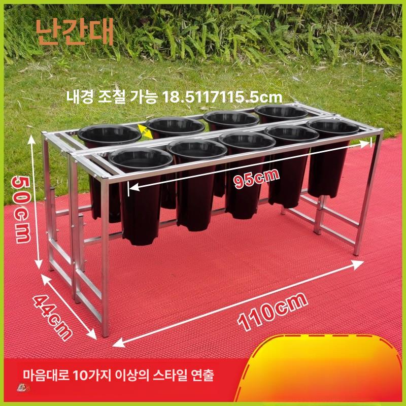 사각튜브 거치대 2단 다이 화초 벤치 화분대 난받침대 틈새 판매대 수납함 다육이 - 상세 이미지 2