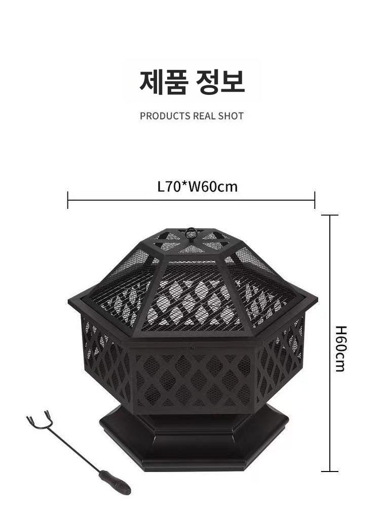 야외 화목난로 캠핑 스토브 차박용 장작 난방 겨울 화덕 휴대용 - 상세 이미지 5