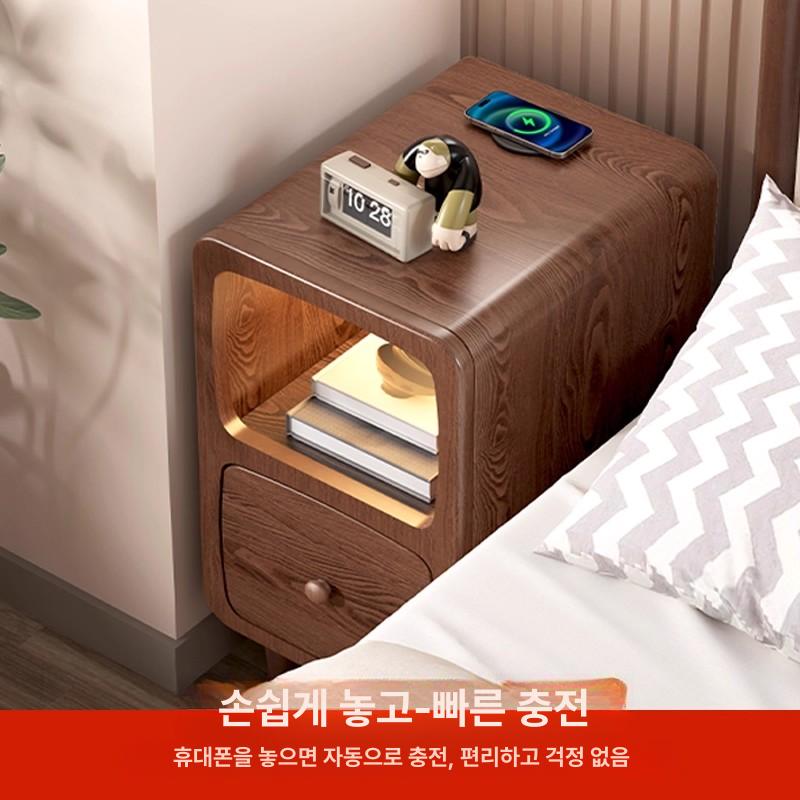 침실 침대협탁 수납 미니 인테리어 서랍형 원목협탁 모던 사이드테이블 침대옆협탁 - 상세 이미지 4