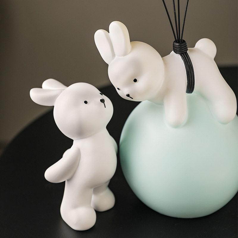 오브제 조각상 풍선곰 포토존 귀여운 장식 날아가는베어 인테리어소품 카페 행복한 - 상세 이미지 4