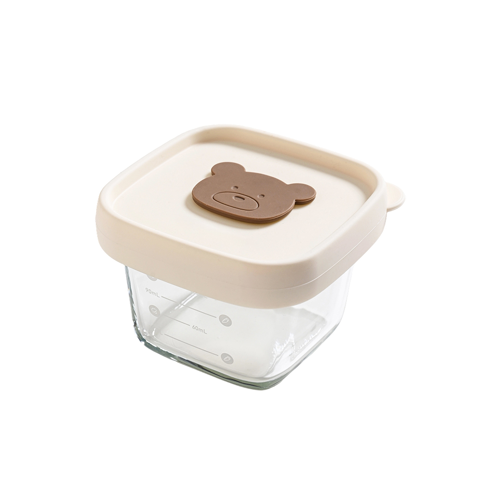 주니 이유식 보관 밀폐 용기 3종 세트 유아 아기 유리 공병 간식통 150ml - 상세 이미지 2