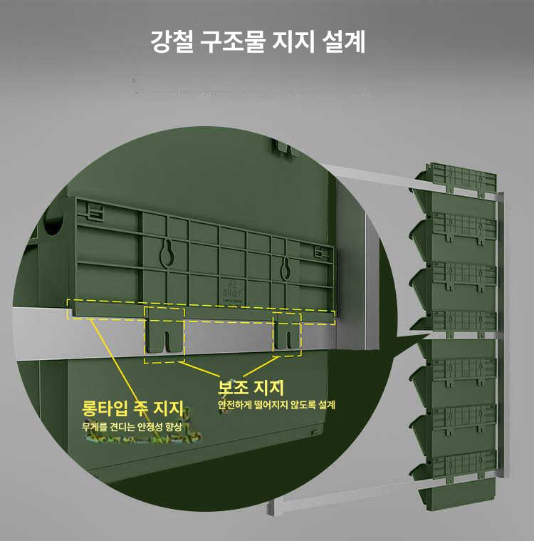 식물키우기 행잉화분 18개 걸이대 화분걸이 벽걸이화분 매달기 선반 발코니 플랜트월 - 상세 이미지 4