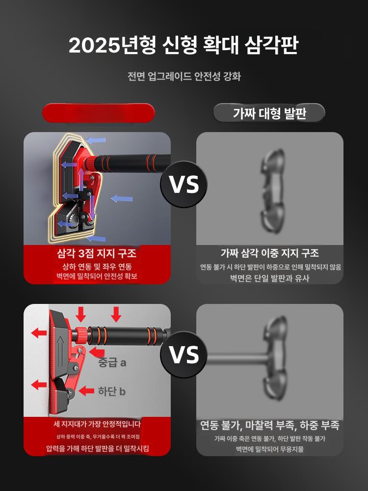 복도 턱걸이바 철봉 장대 도어 후크 고정 실내 홈트 가정용 간이 기구 풀업 지지대 - 상세 이미지 2