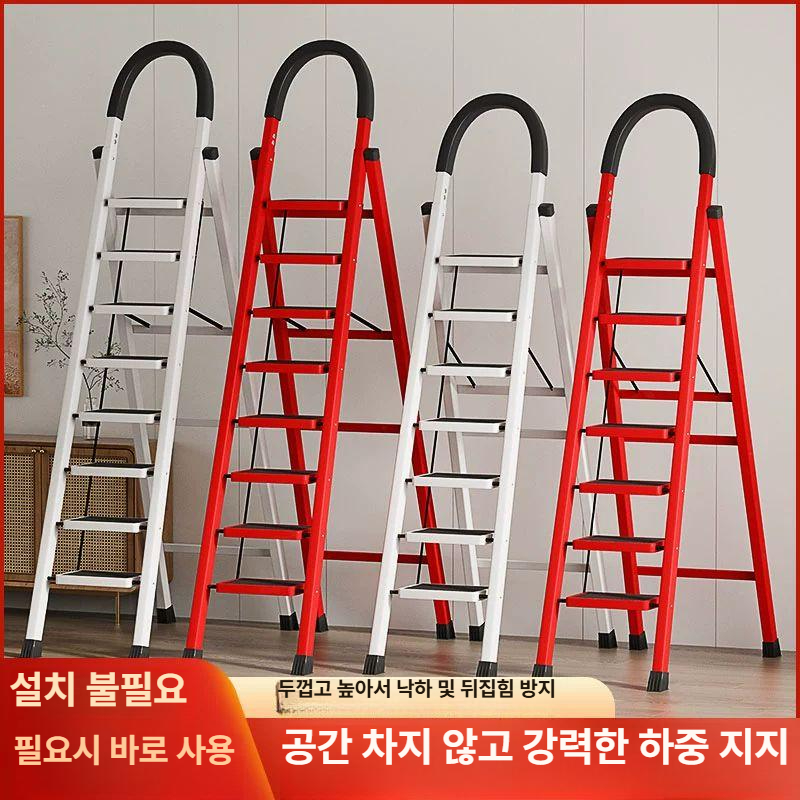 복층 계단사다리 접이식계단 계단식 플랫폼 직선 실내용 튼튼한 가설계단 다락계단 - 상세 이미지 2