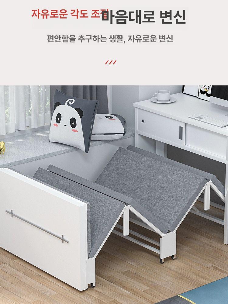 접이식 붙박이침대 공간활용 서랍형 표준 기숙사 수납형 월베드 수납식 벽장침대 - 상세 이미지 3