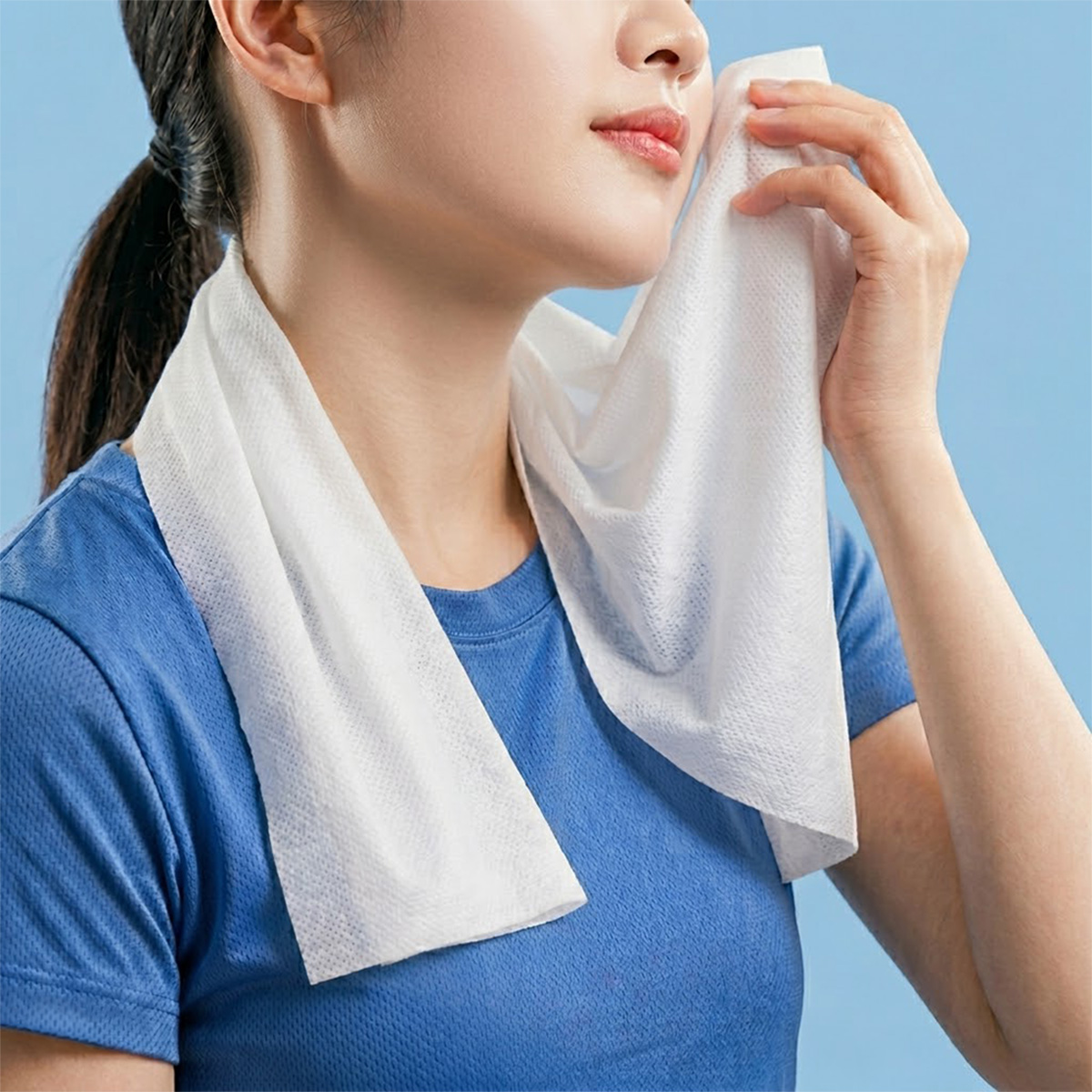 그리핏 데일리 샤워 웻 워터 타올 티슈 바디 대형 대용량 병원 여행 캠핑 10개입 - 상품 이미지