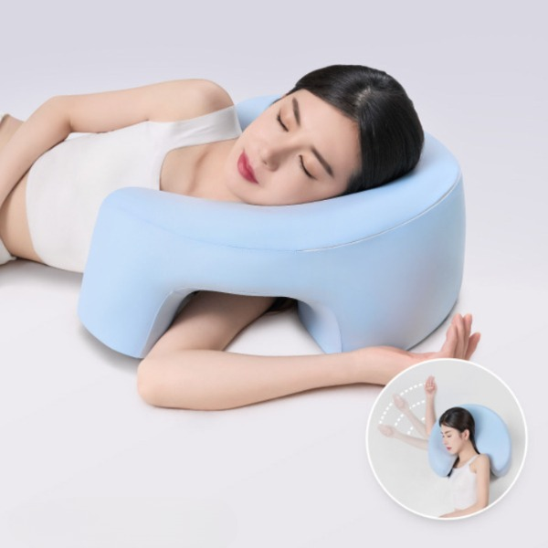 옆으로 수면 팔베개 높은 메모리폼 베개 두꺼운배게 커버포함 - 상세 이미지 3