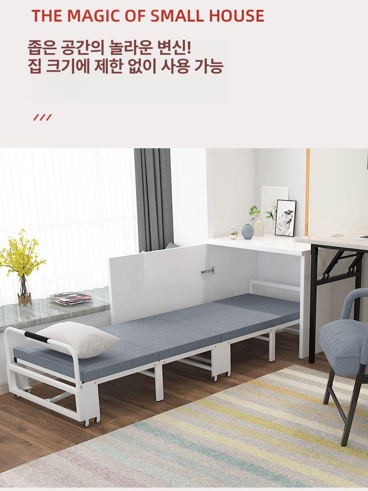 접이식 붙박이침대 공간활용 서랍형 표준 기숙사 수납형 월베드 수납식 벽장침대 - 상세 이미지 5