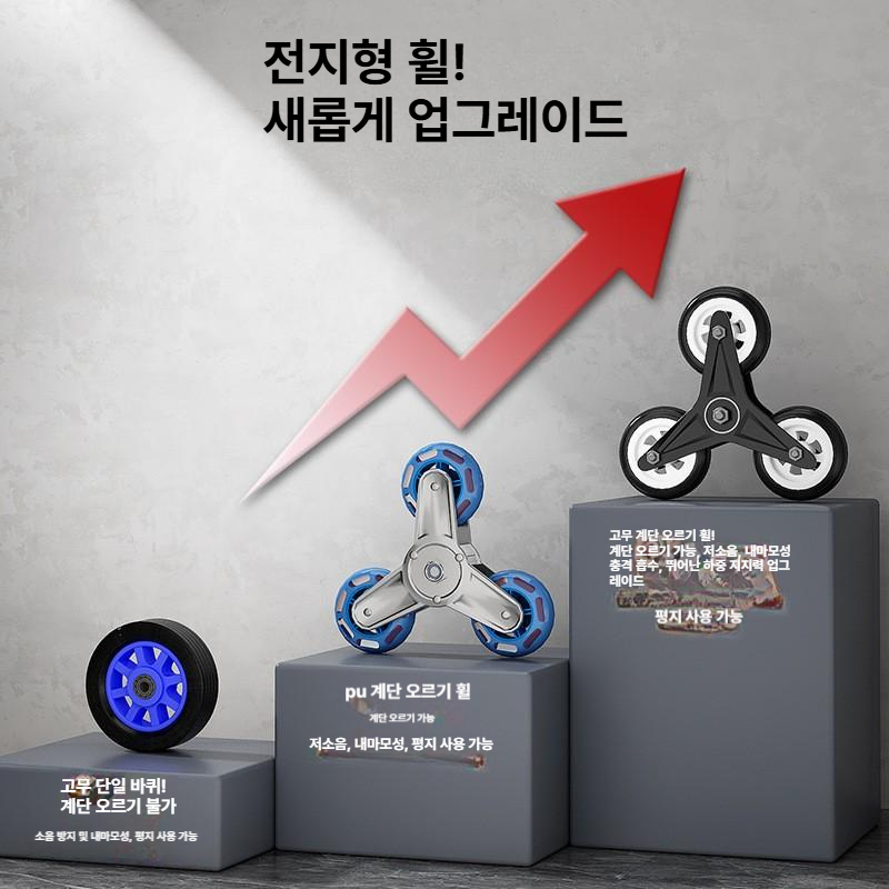 계단 운반기 세바퀴 손수레 핸드트럭 고하중 운반 캐리어 접이식 이동식 짐끌이 - 상세 이미지 4