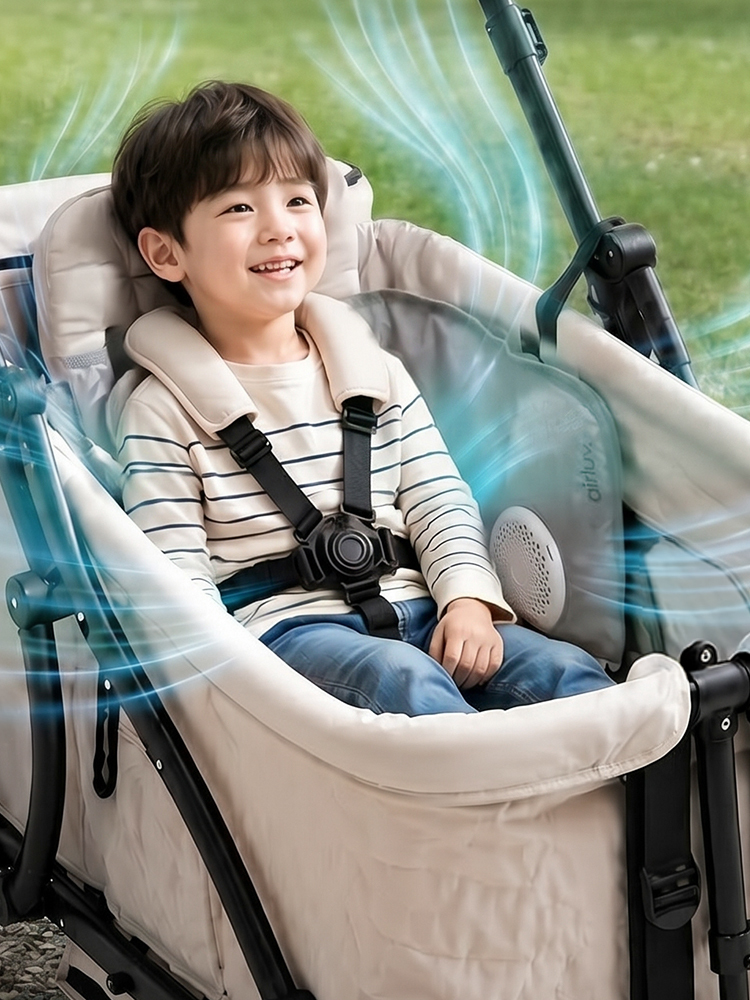폴레드 에어러브선데이 강아지유모차 웨건 전용 유아 통풍 쿨시트 듀얼팬 (보조배터리 미포함) - 상세 이미지 2