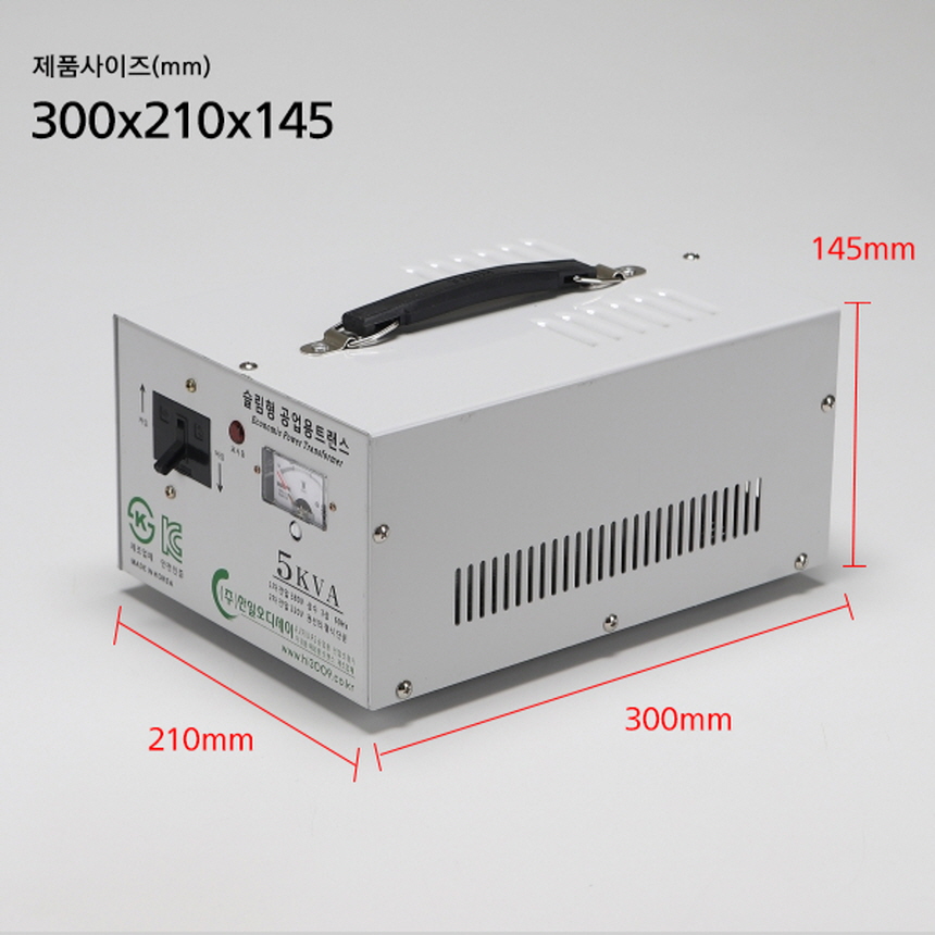 공업용 건식 변압기 5KVA 380V~220V 다운 트랜스 슬림 옥내용 한일오디세이 이미지 7