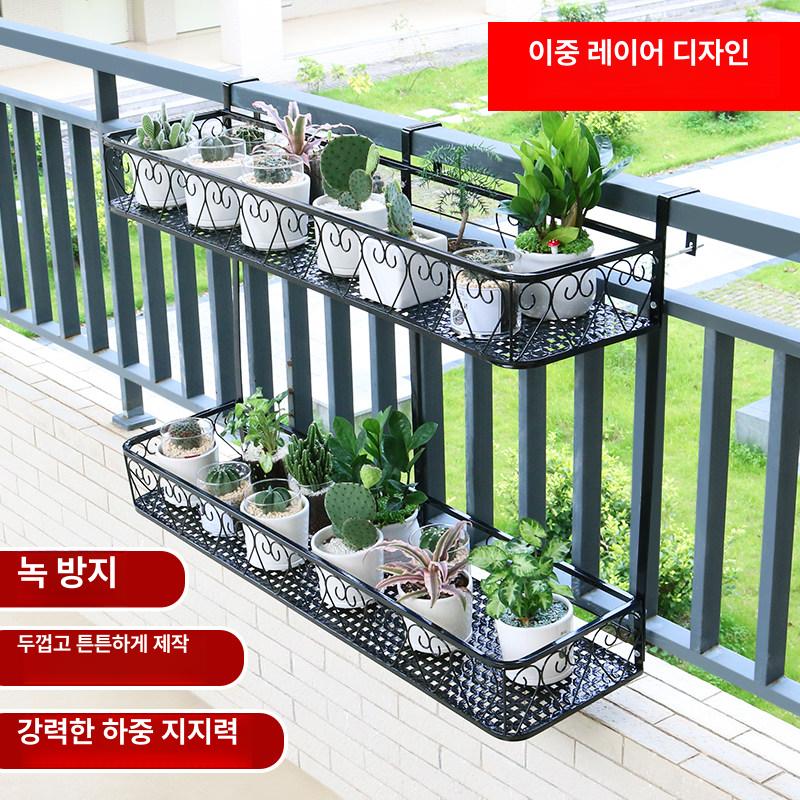 선반 난간걸이 받침대 진열대 정리대 화분걸이 걸이대 베란다걸이 - 상세 이미지 2