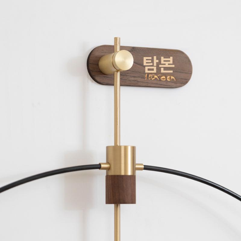 거실 벽시계 대형 저소음 구리 엔틱 월넛 북유럽 감성 인테리어 아트월 시계 - 상세 이미지 3