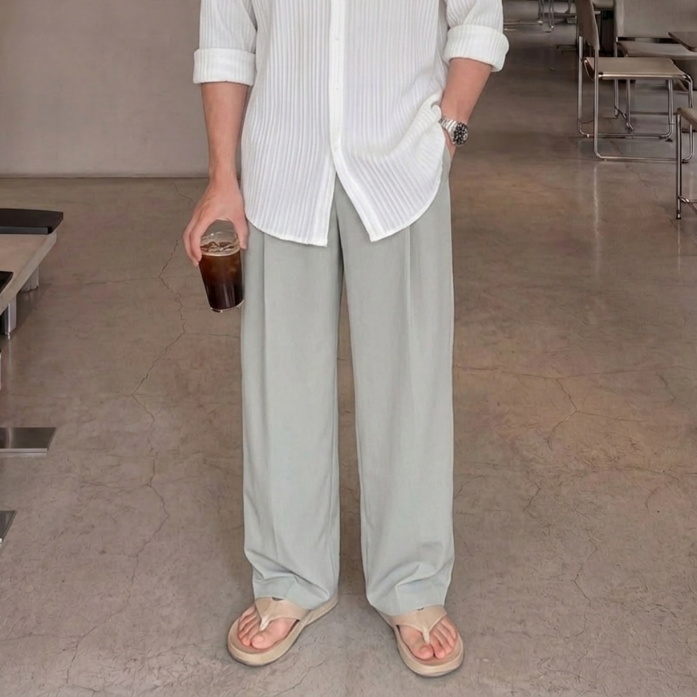 1+1 냉장고바지 남자여름슬랙스 남자냉감바지 - 상세 이미지 2