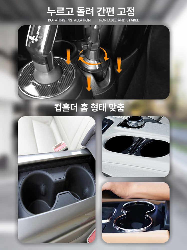 MINI 호환 차량용 트레이 테이블 간식 보드 수납 거치대 실내 인테리어 그레이 베이지 - 상세 이미지 4