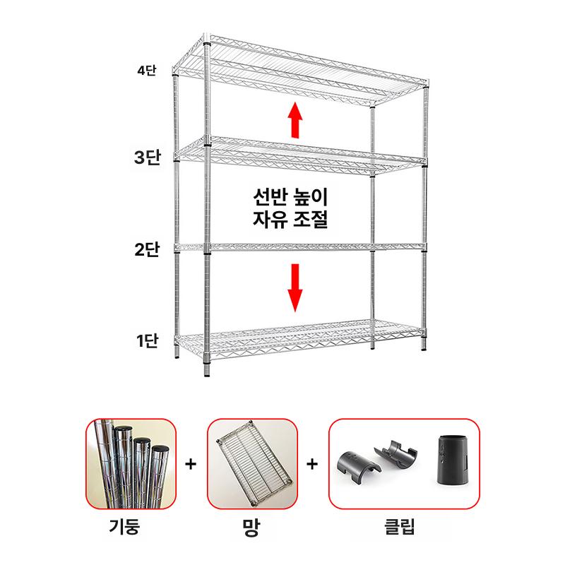 선반 철망 창고 높이 수납장 매쉬망 앵글 파티션 진열대 네트망 휀스 정리대 랙 - 상세 이미지 5