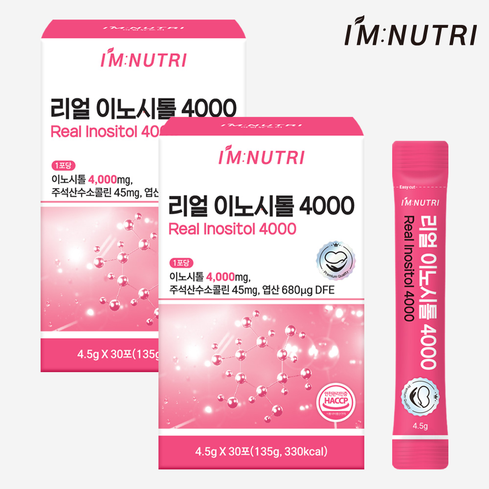 아임뉴트리 리얼 이노시톨 미오 콜린 유산균 유래 천연 엽산 135g, 2개 - 상품 이미지