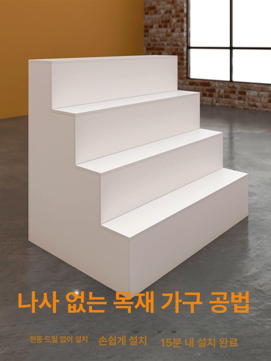 전시대 3단진열대 계단식 구두 랙 옷가게 신발 판매대 디스플레이 매장 선반 진열장 - 상세 이미지 3