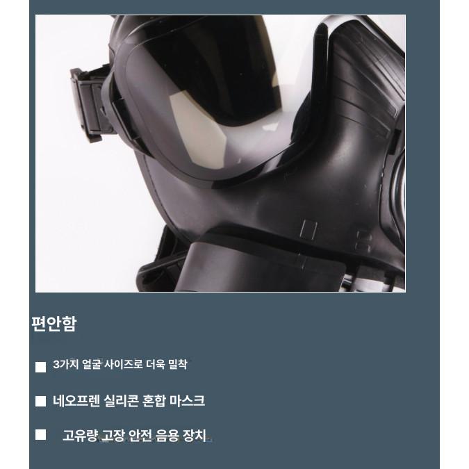 분진 화생방방독면 밀폐 보호구 산업용 - 상세 이미지 2
