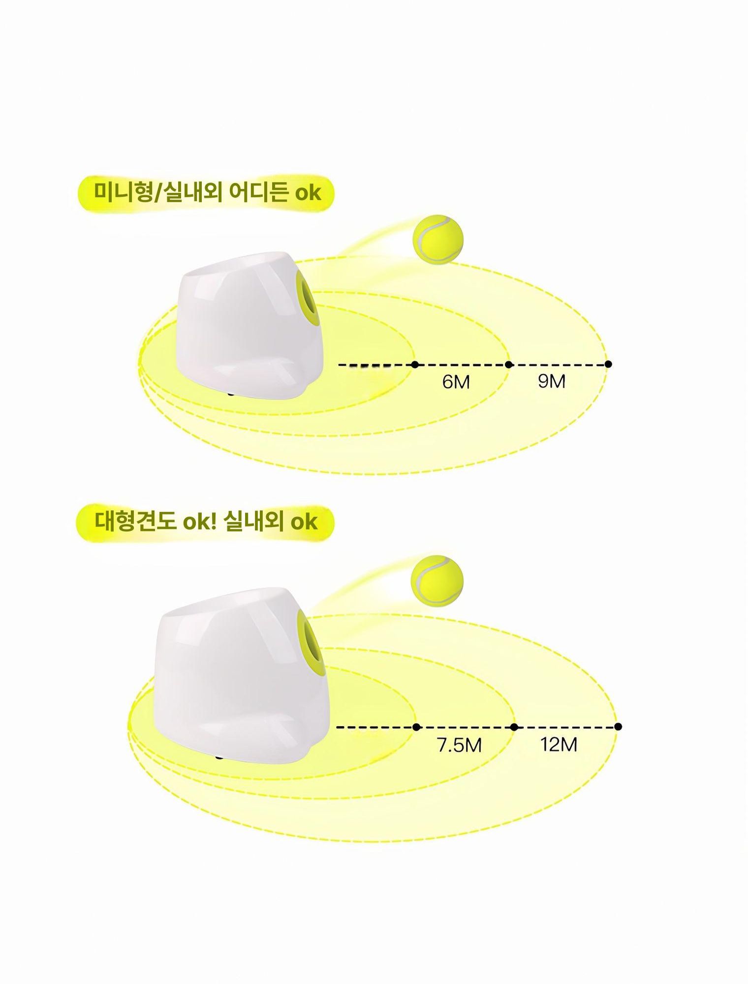 애견 공발사기 셀프 자동 실내 장난감 기계 테니스공 던지기 움직이는 야외 볼 놀이 - 상세 이미지 2