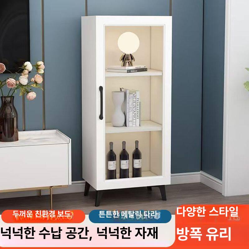 회색 와인장식장 술진열장 양주진열장 양문 술장식장 도어 코너장식장 주류 - 상세 이미지 3