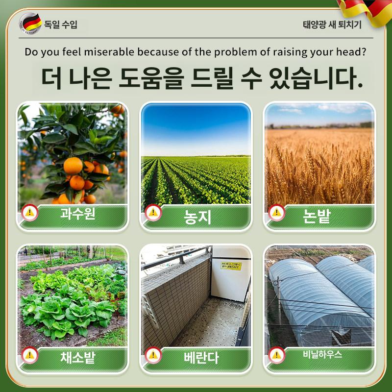 야생동물 조류퇴치기 초음파 농장 정원 유해동물 비둘기 태양열 새 과수원 태양광 - 상세 이미지 3