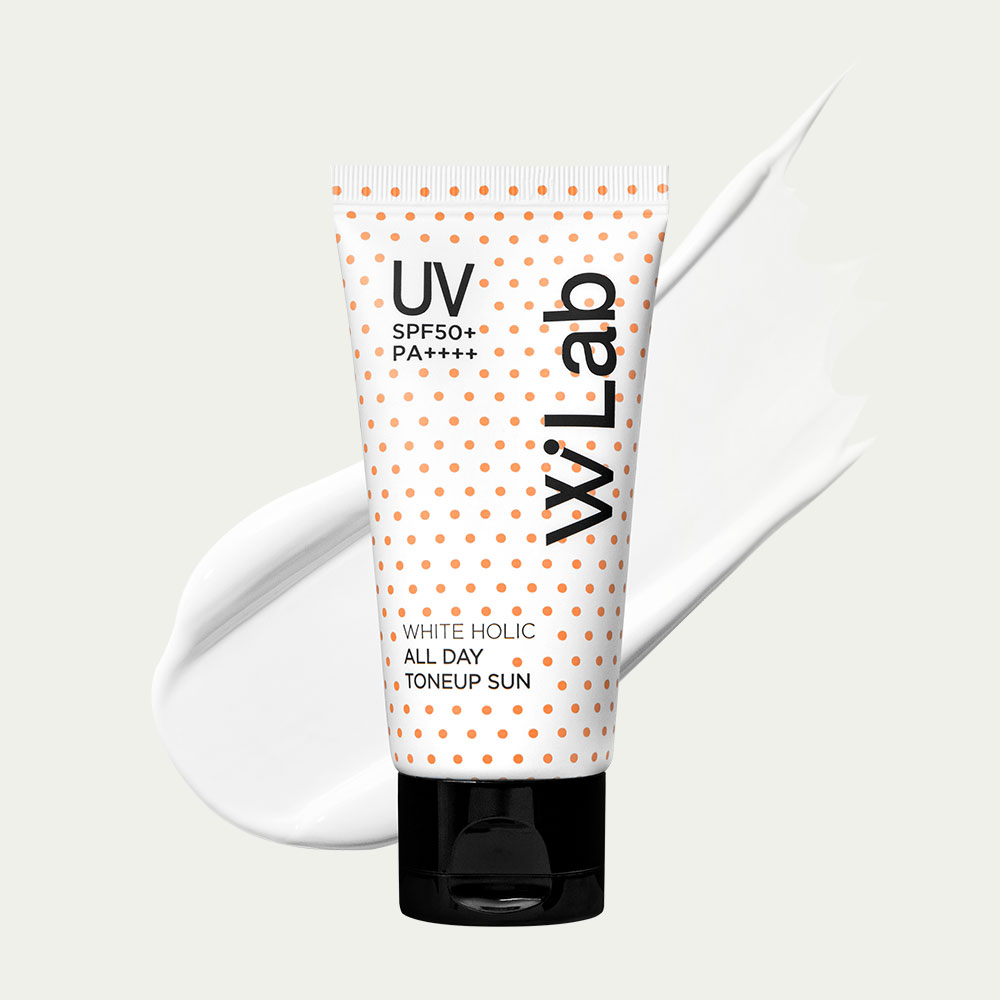 화이트홀릭 올데이 톤업 선 50ml(SPF 50+ PA++++) 24시간 보송 브라이트닝 선크림 - 상품 이미지