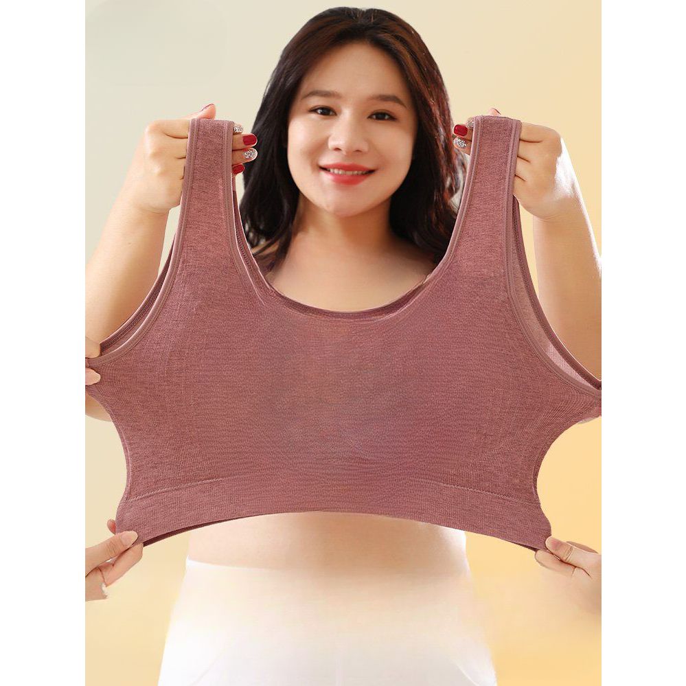 빅사이즈 탑 노와이어 여성용 브래지어 튜브탑 브라 오프숄더 브라탑 탑브라 끈없는 브라렛 살구색 2XL(50-65kg) - 상품 이미지