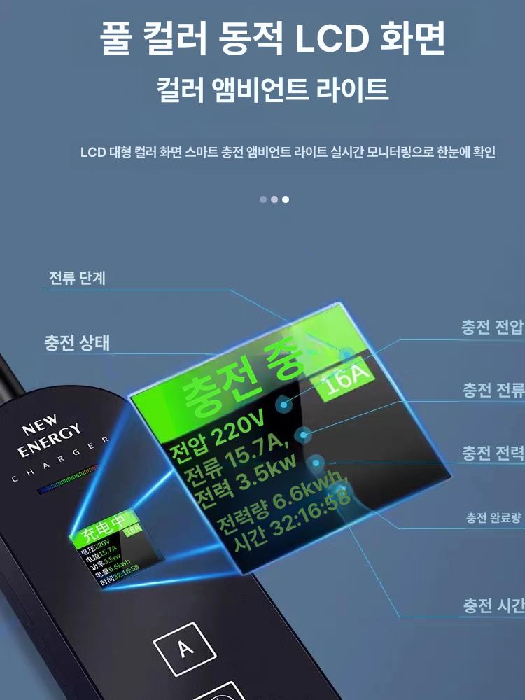 휴대용 가정용전기차충전기 충전케이블 소켓 코드 변환 연장선 핀 어댑터 완속 - 상세 이미지 3