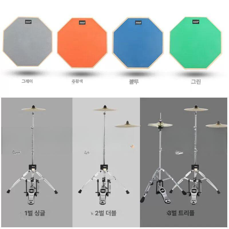 타악기 드럼연습패드세트 스틱 초보자 연습세트 입문 연습용드럼패드 - 상세 이미지 5