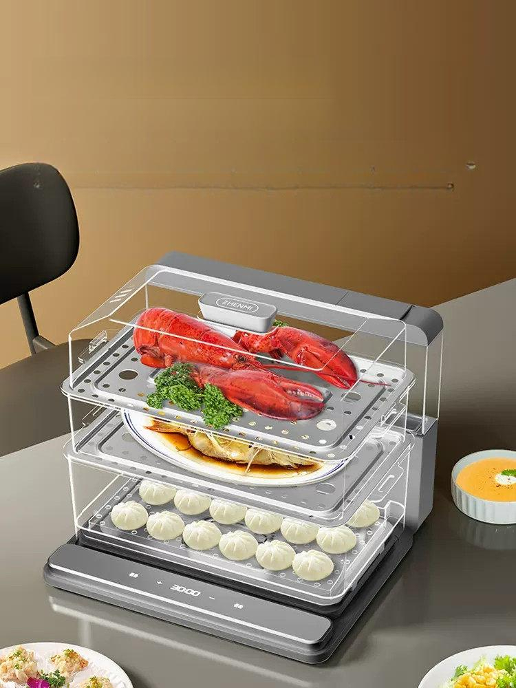 대용량 찜기 전기 해산물 가정용 조리기 증숙기 조개 생선 만능 찜통 스팀쿠커 절약형 - 상세 이미지 4
