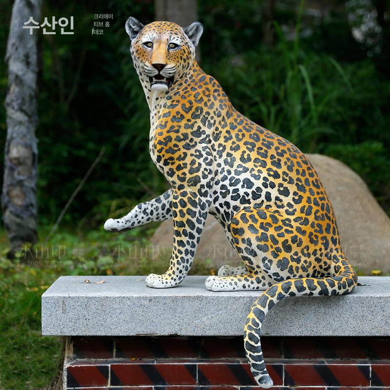 야외 조형물 정원 동물조각상 장식 아기호랑이 모형 소품 까치호랑이 공예품 오브제 - 상세 이미지 3