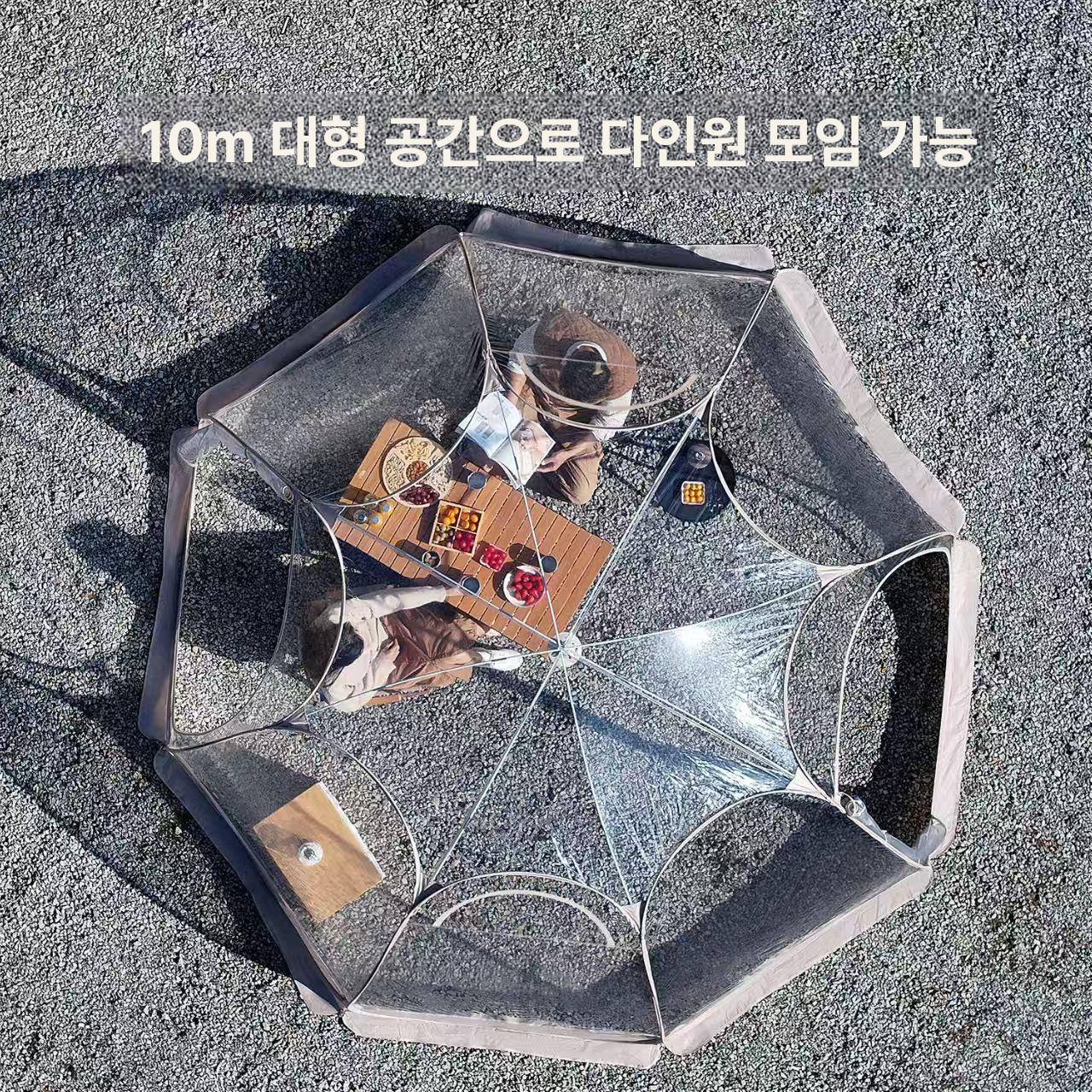 돔텐트 비닐텐트 야외 쉘터 감성 원터치 하우스 투명텐트 차박 방풍 장박 팝업텐트 - 상세 이미지 3