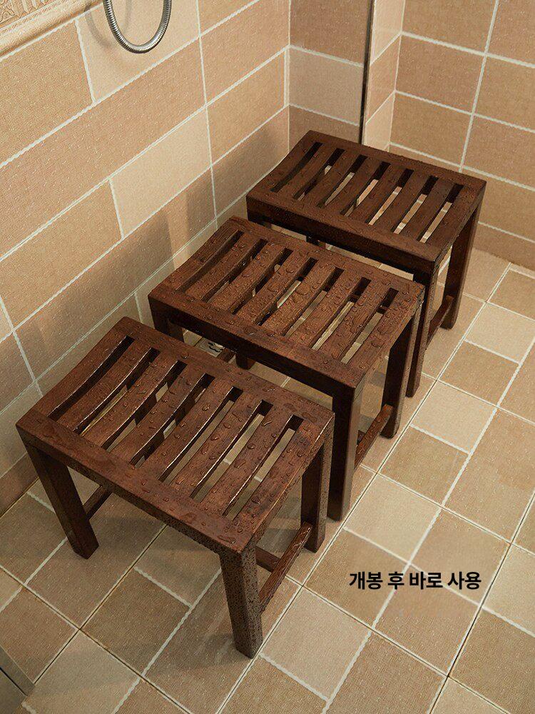 히노끼 목욕의자 온천 편백나무의자 목욕탕의자 찜질방 미끄럼방지 샤워체어 좌석 - 상세 이미지 3
