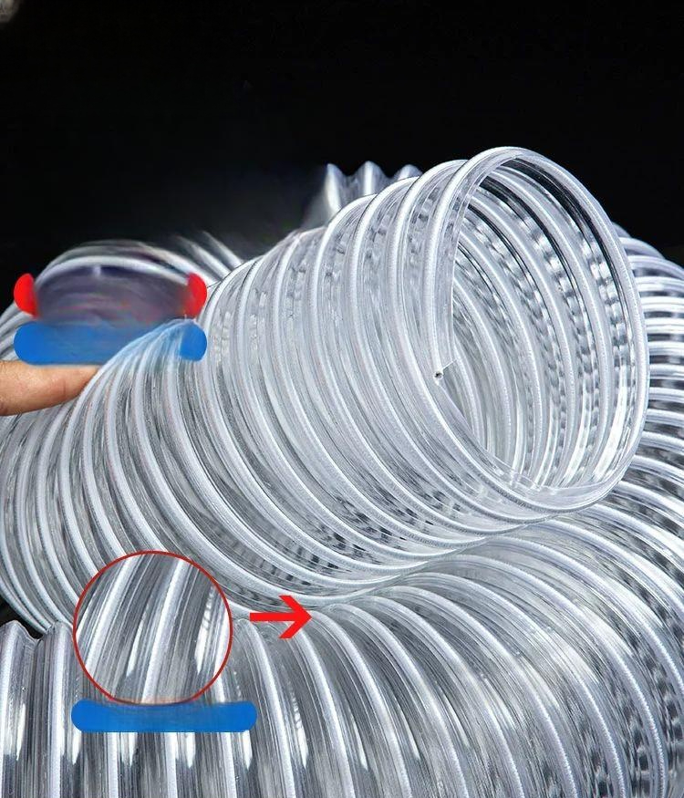 pvc 주름관 산업용 덕트호스 플렉시블 와이어 자바라호스 공기 길이 지름 압력 두께 - 상품 이미지