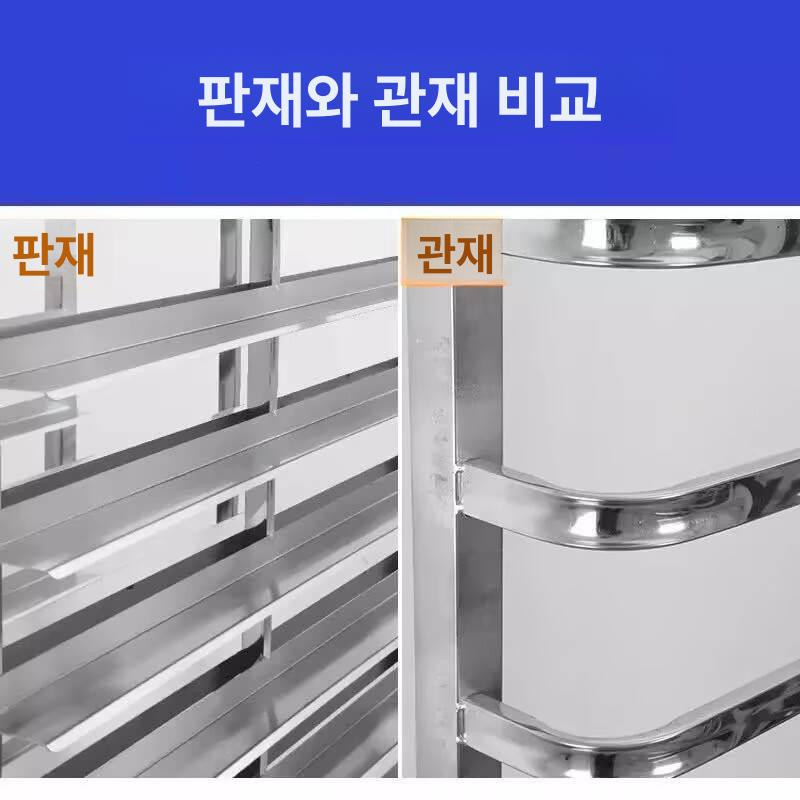 식판 건조대 주방용품 베이킹랙 업소용 거치대 쟁반 정리 수납 배식판 라운드 - 상세 이미지 3