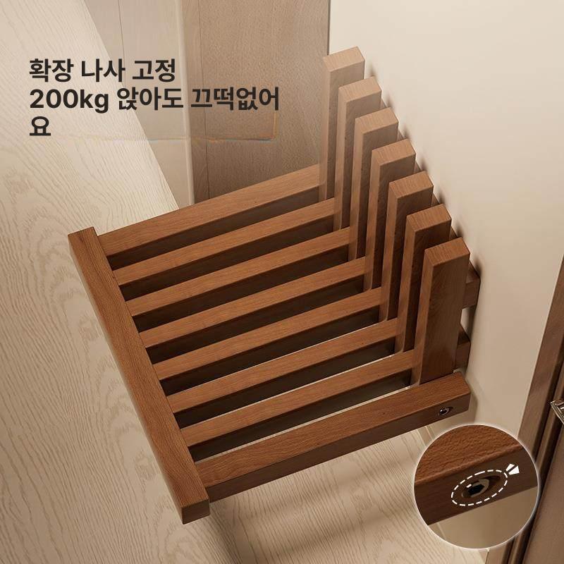 현관접이의자 벽고정의자 폴딩체어 복도 스툴 벽설치 간이 벤치 - 상세 이미지 5