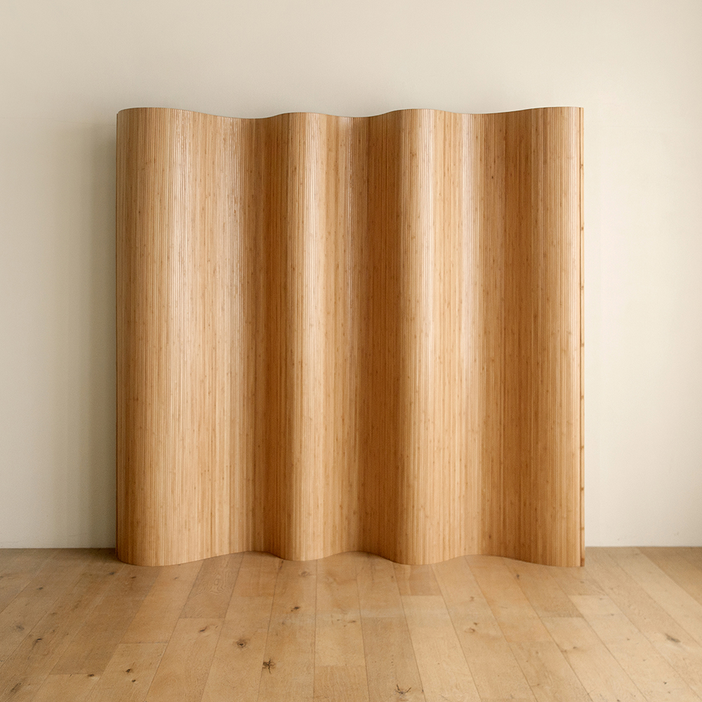 헤세 원목 룸 디바이더 롤러블 공간분리 가벽 파티션 2400x1800mm, 월넛 이미지 4