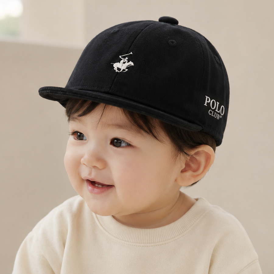 주누하우스 키즈 국산 폴로 클럽 얌체 볼캡, 유아 아기 아가 돌 사계절 야구 모자 - 상세 이미지 2